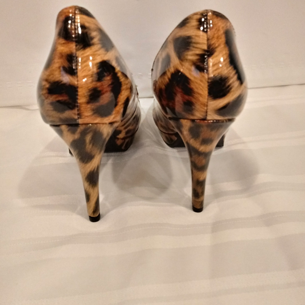 Leopard print patton leather heels - Picture 4 of 7